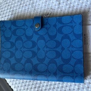 Coach Royal Blue Monogrammed Notebook